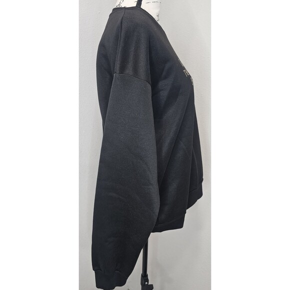 Frog & Mushroom Give Me The Beat Boys Print Crew Neck Sweatshirt Black Size L - Picture 7 of 12